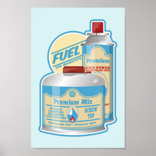 Camp Stove Gas Kanister Propane Butane Poster