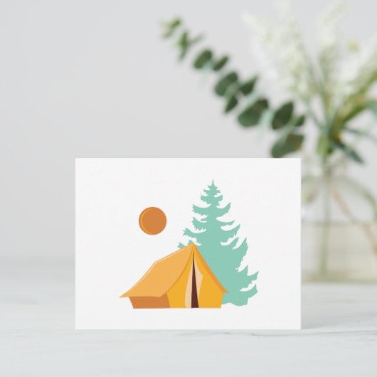 Camp-Szene Postkarte (Stehend Vorderseite)