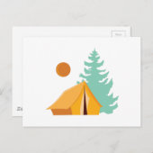 Camp-Szene Postkarte (Vorne/Hinten)