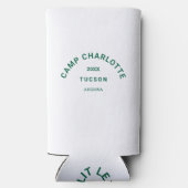 Camp Theme Bachelorette Forest Green Wappen Selters Dosenkühler (Rückseite)