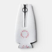 Camp Theme Bachelorette Pink Wappen Flaschenkühler (Rückseite)