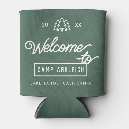 Camp Theme Junggeselinnen-Abschied Custom Dosenkühler (Vorderseite)