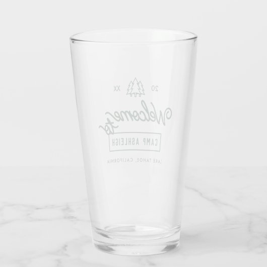 Camp Theme Junggeselinnen-Abschied Glas (Rückseite)