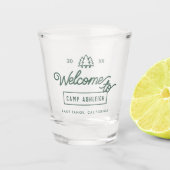 Camp Theme Junggeselinnen-Abschied Schnapsglas (Vorderseite)