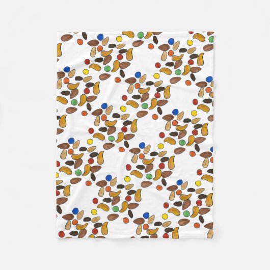 Camp Trail Mix Nuts Snack Camping Wandern Fleecedecke (Vorderseite)