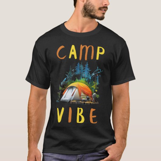 Camp Vibe Camping Lovers retro T-Shirt (Vorderseite)