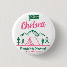Camp Wandern Bachelorette Party Wochenende Button