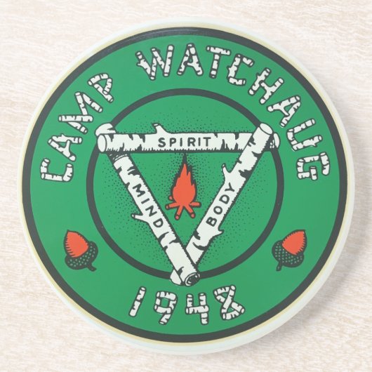 Camp Watchaug Achterbahn Getränkeuntersetzer (Vorne)