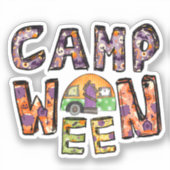 Camp Ween Halloween Camper Design Aufkleber (Vorderseite)