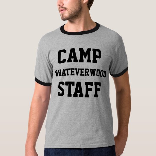 Camp Whateverwood Staff Gray T-Shirt (Vorderseite)
