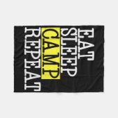 Camp-Wiederholung essen - Camping Camper Funny Zit Fleecedecke (Vorderseite (Horizontal))