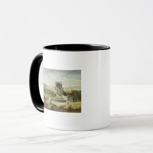 Campagna-Landschaft nahe der Nomentano Brücke Tasse (Vorderseite Links)