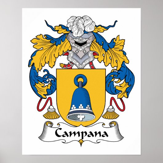 Campana Familienwappen Poster (Vorne)
