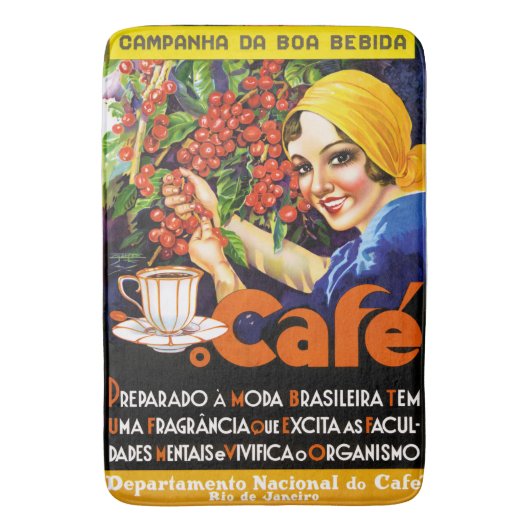 Campanha DA Boa Bebida Kaffee-Vintages Badematte (Vorderseite Vertikal)