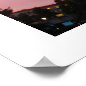 Campanile Sonnenuntergang Poster, beleuchtet bei D Poster (Ecke)