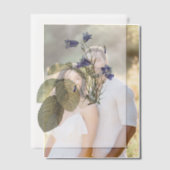 Campanula Bluebell Botanische Overlay Pergament Einladungen (Versatz (Ehepaar))