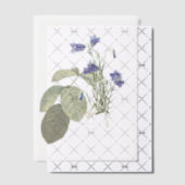 Campanula Bluebell Botanische Overlay Pergament Einladungen (Versetzt (Einladung))
