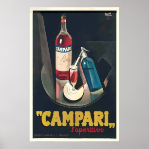 Campari-Likör Vintage-Lebensmittel- und Getränkepl Poster