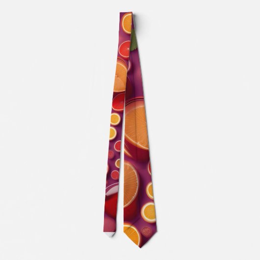 Campari Soda Grapefruit Farbiges Muster Krawatte (Rückseite)