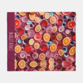Campari Soda Juice Watercolor Muster Fleecedecke (Vorderseite (Horizontal))