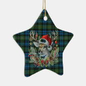 Campbell Argyll Ancient Scottish Tartan Christmas Keramik Ornament (Rechts)