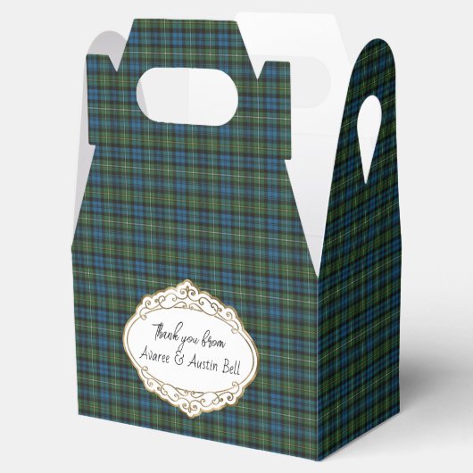 Campbell Argyll Ancient Scottish Tartan Geschenkschachtel (Geöffnet)