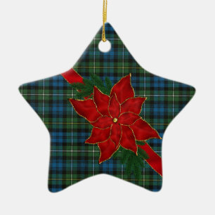 Campbell Argyll Ancient Scottish Tartan Pattern Keramik Ornament