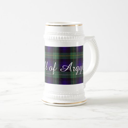 Campbell Argyll Clan karierten schottischen Tartan Bierglas (VorderseiteRechts)