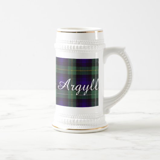 Campbell Argyll Clan karierten schottischen Tartan Bierglas (Rechts)