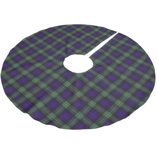 Campbell Argyll Clan karierten schottischen Tartan Polyester Weihnachtsbaumdecke (Schrägansicht)