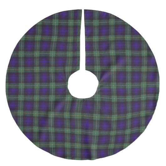 Campbell Argyll Clan karierten schottischen Tartan Polyester Weihnachtsbaumdecke (Vorderseite)