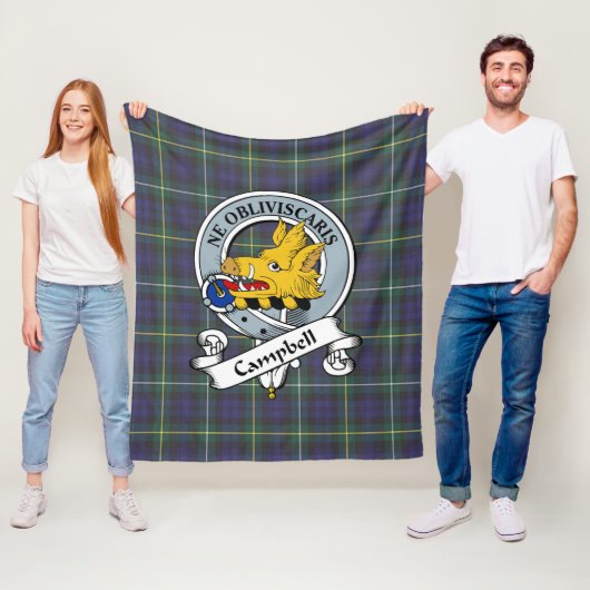 Campbell Argyll Moderner Clan Abzeichen Tartan Kar Fleecedecke (Beispiel)