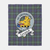 Campbell Argyll Moderner Clan Abzeichen Tartan Kar Fleecedecke (Vorderseite)