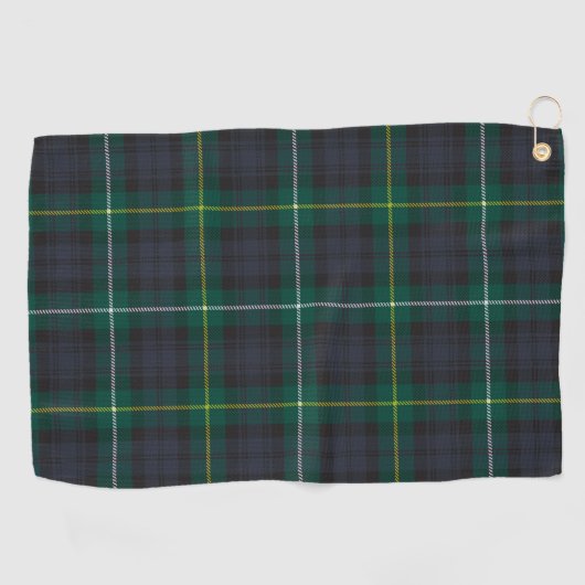 Campbell Argyll Modernes Tartan Kariertes Muster Golfhandtuch (Horizontal)