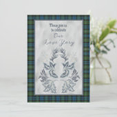 Campbell Argyll Scottish Tartan Einladung (Stehend Vorderseite)