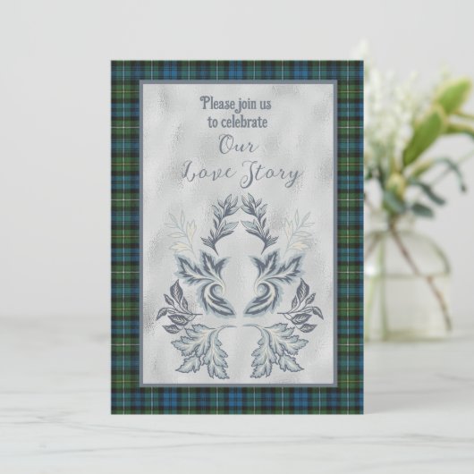 Campbell Argyll Scottish Tartan Einladung (Stehend Vorderseite)