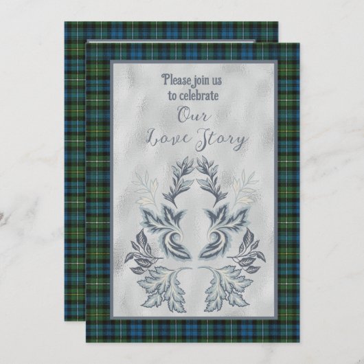 Campbell Argyll Scottish Tartan Einladung (Vorne/Hinten)