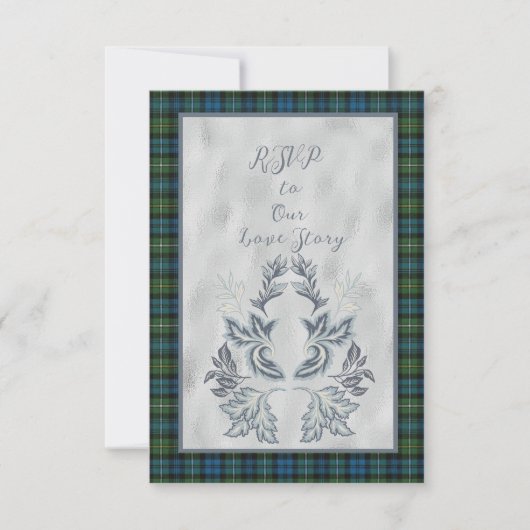 Campbell Argyll Scottish Tartan RSVP Karte (Vorderseite)