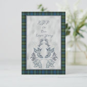 Campbell Argyll Scottish Tartan RSVP Karte (Stehend Vorderseite)
