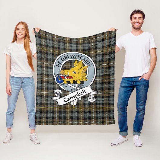 Campbell Argyll Weathered Clan Abzeichen Tartan Ka Fleecedecke (Beispiel)