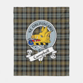 Campbell Argyll Weathered Clan Abzeichen Tartan Ka Fleecedecke (Vorderseite)
