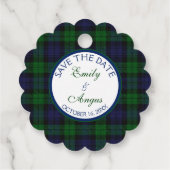 Campbell Black Watch Tartan Wedding Rette ein Datu Geschenkanhänger (Rückseite)