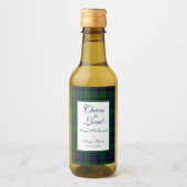 Campbell Black Watch Tartan Wedding Rette ein Datu Weinetikett (Vorderseite)