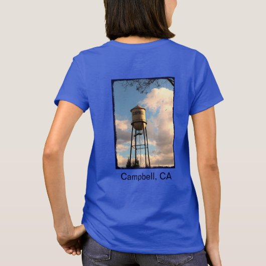Campbell CA Wasserturm Frauenturm T - Shirt (Rückseite)