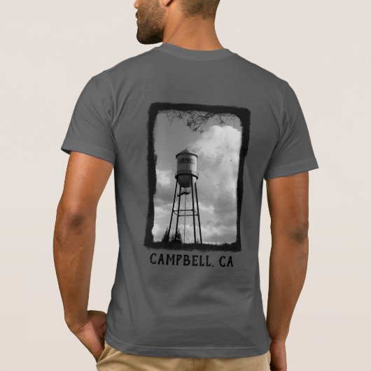 Campbell CA Wasserturm Männer T - Shirt (Rückseite)