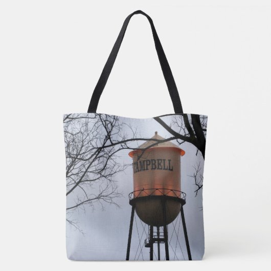 Campbell CA Water Tower Brushed Polyester Tasche (Rückseite)