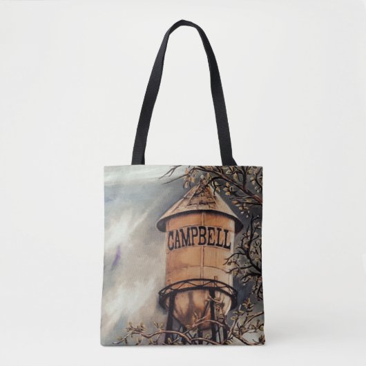 Campbell CA Water Tower Brushed Polyester Tasche (Vorderseite)