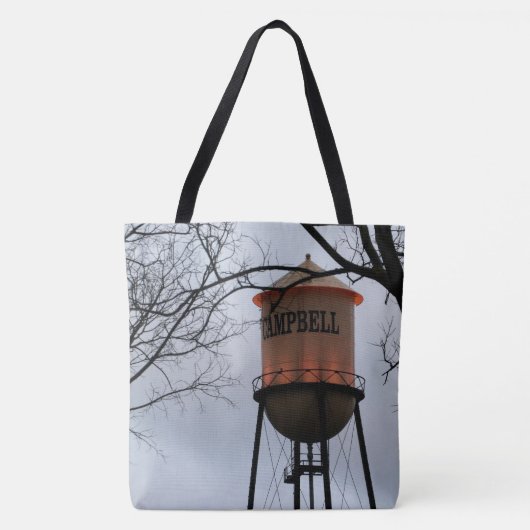 Campbell CA Water Tower Brushed Polyester Tasche (Vorderseite)