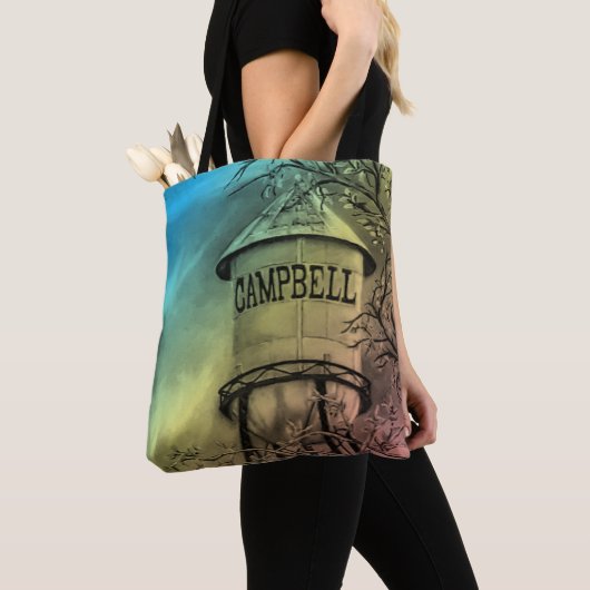 Campbell CA Water Tower Brushed Polyester Tasche (Von Nahem)
