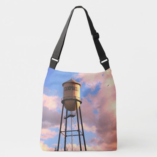 Campbell CA Water Tower Brushed Polyester Tasche (Vorderseite)